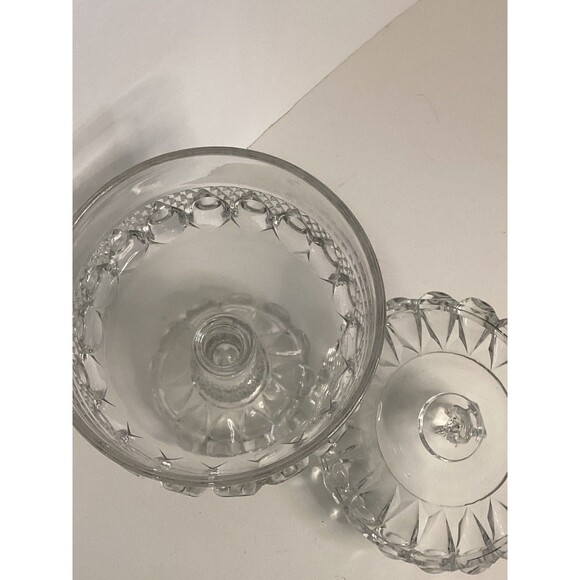 VTG EAPG Glass REVERSE TORPEDO Lidded Compote Bowl Dalzell Gilmore Leighton - Picture 3 of 4